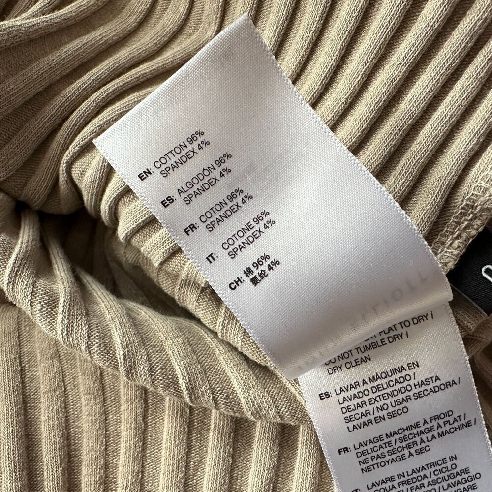 John Elliott Ginza Ribbed Tunic Tan Tank Top Womens 0 - Picture 7 of 8